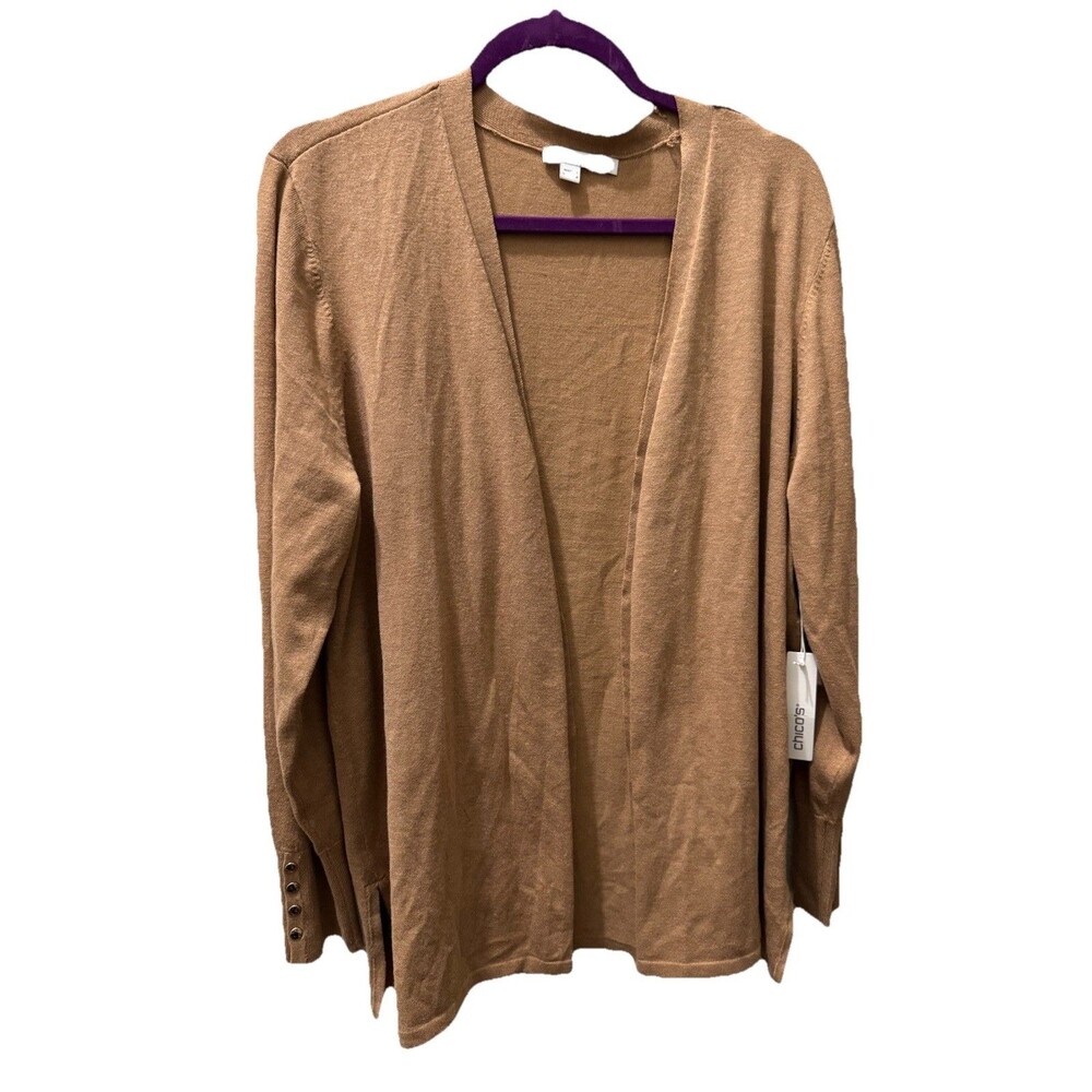 Chicos Open Front Cardigan Sweater Jacket Women’s XL 3 NWT